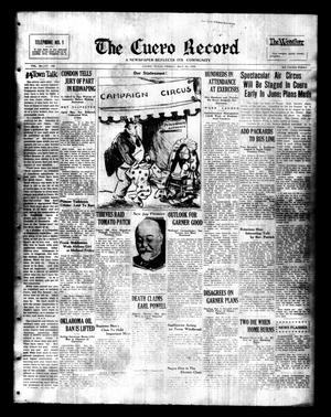 The Cuero Record (Cuero, Tex.), Vol. 38, No. 120, Ed. 1 Friday, May 20, 1932