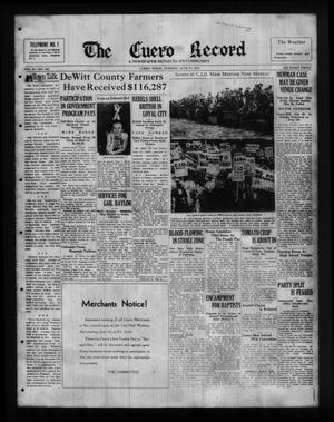 Primary view of object titled 'The Cuero Record (Cuero, Tex.), Vol. 43, No. 144, Ed. 1 Tuesday, June 15, 1937'.