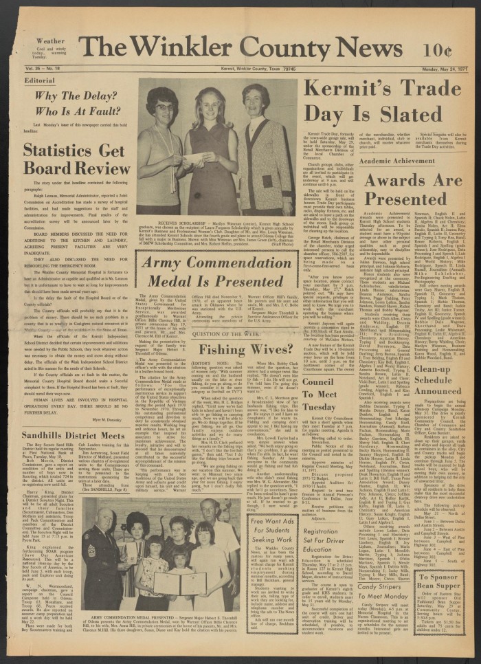 telefon prangende Papua Ny Guinea The Winkler County News (Kermit, Tex.), Vol. 35, No. 18, Ed. 1 Monday, May  24, 1971 - The Portal to Texas History