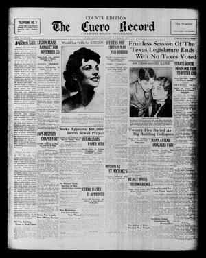 Primary view of The Cuero Record (Cuero, Tex.), Vol. 43, No. 257, Ed. 1 Wednesday, October 27, 1937