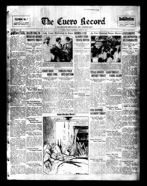 Primary view of object titled 'The Cuero Record (Cuero, Tex.), Vol. 38, No. 149, Ed. 1 Thursday, June 23, 1932'.