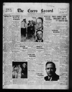 The Cuero Record (Cuero, Tex.), Vol. 43, No. 216, Ed. 1 Thursday, September 9, 1937