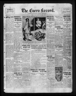 Primary view of object titled 'The Cuero Record. (Cuero, Tex.), Vol. 43, No. 6, Ed. 1 Friday, January 8, 1937'.