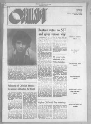 The Optimist (Abilene, Tex.), Vol. 58, No. 22, Ed. 1, Friday, April 2, 1971