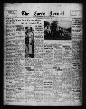 Primary view of object titled 'The Cuero Record (Cuero, Tex.), Vol. 43, No. 142, Ed. 1 Sunday, June 13, 1937'.