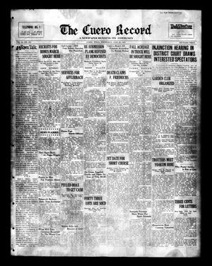 Primary view of object titled 'The Cuero Record (Cuero, Tex.), Vol. 38, No. 154, Ed. 1 Wednesday, June 29, 1932'.
