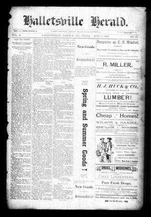 Primary view of object titled 'Halletsville Herald. (Hallettsville, Tex.), Vol. 20, No. 28, Ed. 1 Thursday, June 4, 1891'.