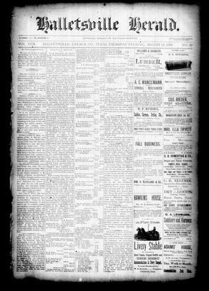 Halletsville Herald. (Hallettsville, Tex.), Vol. 17, No. 48, Ed. 1 Thursday, August 23, 1888