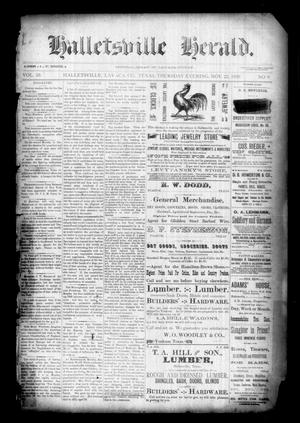 Halletsville Herald. (Hallettsville, Tex.), Vol. 18, No. 9, Ed. 1 Thursday, November 22, 1888