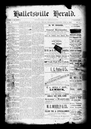 Halletsville Herald. (Hallettsville, Tex.), Vol. 18, No. 21, Ed. 1 Thursday, February 14, 1889