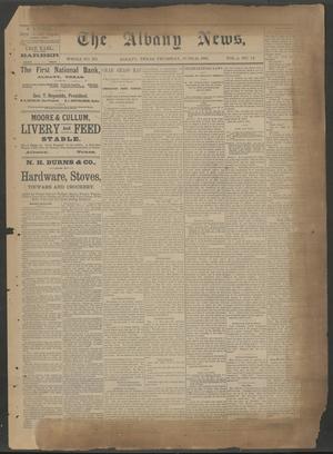 The Albany News. (Albany, Tex.), Vol. 6, No. 12, Ed. 1 Thursday, June 20, 1889