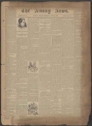 Primary view of object titled 'The Albany News. (Albany, Tex.), Vol. 6, No. 13, Ed. 1 Thursday, June 27, 1889'.
