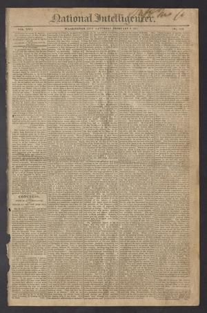 Primary view of National Intelligencer. (Washington City [D.C.]), Vol. 13, No. 1932, Ed. 1 Saturday, February 6, 1813