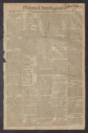 Primary view of object titled 'National Intelligencer. (Washington City [D.C.]), Vol. 13, No. 1986, Ed. 1 Saturday, June 12, 1813'.