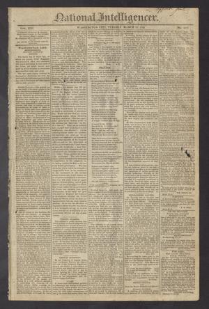 Primary view of National Intelligencer. (Washington City [D.C.]), Vol. 13, No. 1952, Ed. 1 Tuesday, March 23, 1813