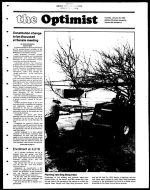 The Optimist (Abilene, Tex.), Vol. 69, No. 31, Ed. 1, Tuesday, January 26, 1982