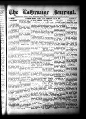Primary view of object titled 'The La Grange Journal. (La Grange, Tex.), Vol. 20, No. 31, Ed. 1 Thursday, July 27, 1899'.
