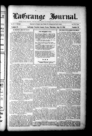 La Grange Journal. (La Grange, Tex.), Vol. 31, No. 25, Ed. 1 Thursday, June 23, 1910