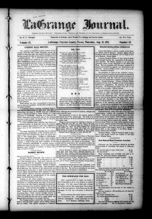 Primary view of object titled 'La Grange Journal. (La Grange, Tex.), Vol. 32, No. 35, Ed. 1 Thursday, August 31, 1911'.