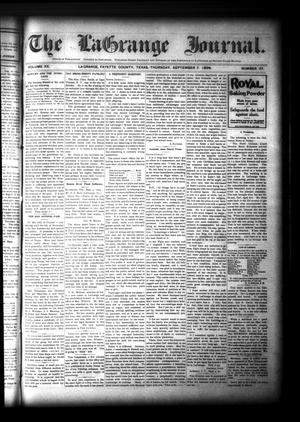 The La Grange Journal. (La Grange, Tex.), Vol. 20, No. 37, Ed. 1 Thursday, September 7, 1899
