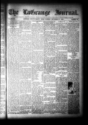 Primary view of object titled 'The La Grange Journal. (La Grange, Tex.), Vol. 21, No. 40, Ed. 1 Thursday, September 27, 1900'.