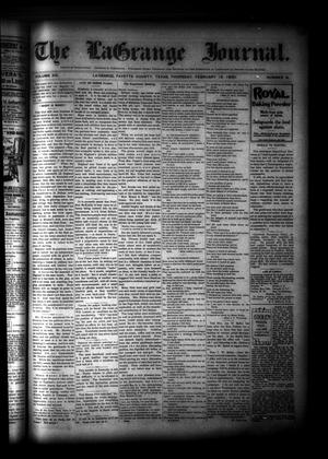 Primary view of object titled 'The La Grange Journal. (La Grange, Tex.), Vol. 21, No. 8, Ed. 1 Thursday, February 15, 1900'.
