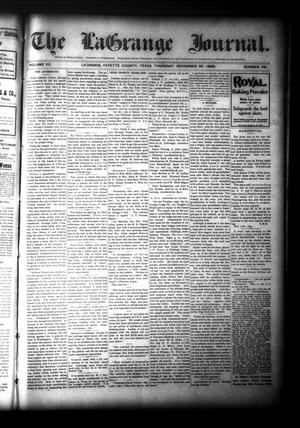 The La Grange Journal. (La Grange, Tex.), Vol. 20, No. 49, Ed. 1 Thursday, November 30, 1899