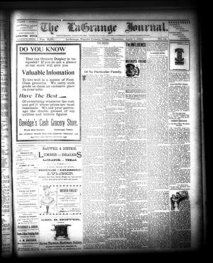 The La Grange Journal. (La Grange, Tex.), Vol. 19, No. 14, Ed. 1 Thursday, April 7, 1898