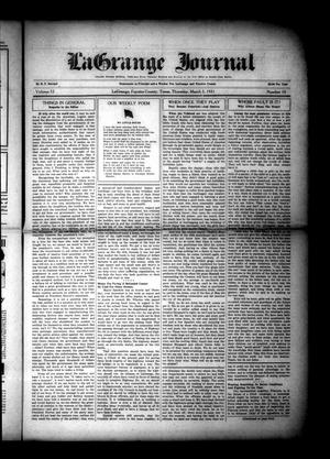 La Grange Journal (La Grange, Tex.), Vol. 52, No. 10, Ed. 1 Thursday, March 5, 1931