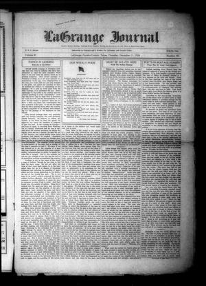 Primary view of object titled 'La Grange Journal (La Grange, Tex.), Vol. 45, No. 50, Ed. 1 Thursday, December 11, 1924'.
