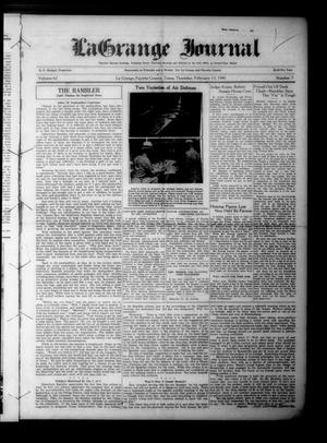 Primary view of object titled 'La Grange Journal (La Grange, Tex.), Vol. 62, No. 7, Ed. 1 Thursday, February 13, 1941'.