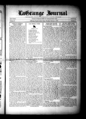 Primary view of object titled 'La Grange Journal (La Grange, Tex.), Vol. 52, No. 6, Ed. 1 Thursday, February 5, 1931'.
