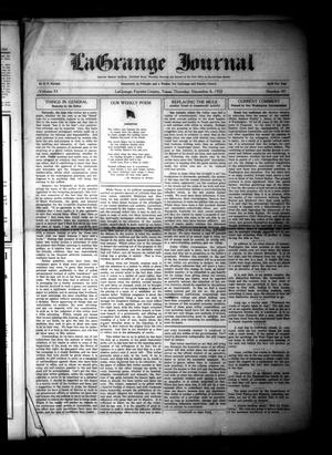 Primary view of object titled 'La Grange Journal (La Grange, Tex.), Vol. 53, No. 49, Ed. 1 Thursday, December 8, 1932'.