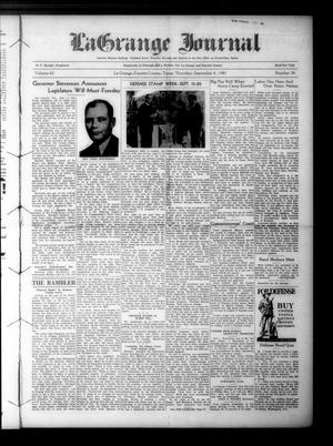 Primary view of object titled 'La Grange Journal (La Grange, Tex.), Vol. 62, No. 36, Ed. 1 Thursday, September 4, 1941'.
