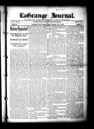 La Grange Journal. (La Grange, Tex.), Vol. 34, No. 51, Ed. 1 Thursday, December 18, 1913