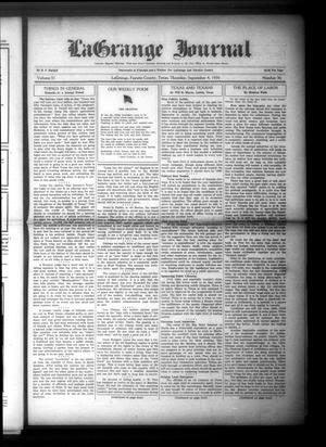 La Grange Journal (La Grange, Tex.), Vol. 51, No. 36, Ed. 1 Thursday, September 4, 1930