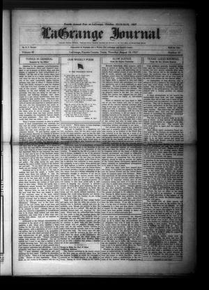 La Grange Journal (La Grange, Tex.), Vol. 48, No. 33, Ed. 1 Thursday, August 18, 1927