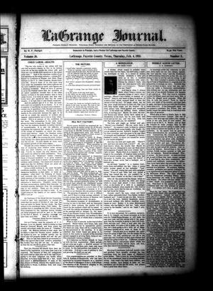 Primary view of object titled 'La Grange Journal. (La Grange, Tex.), Vol. 36, No. 5, Ed. 1 Thursday, February 4, 1915'.