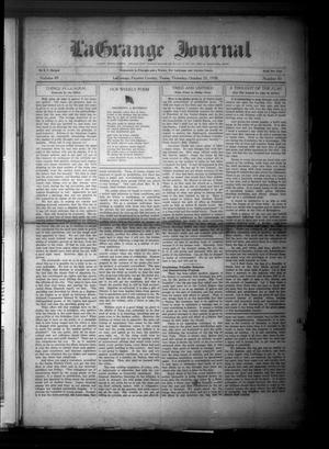 La Grange Journal (La Grange, Tex.), Vol. 49, No. 43, Ed. 1 Thursday, October 25, 1928
