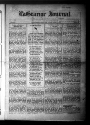 Primary view of object titled 'La Grange Journal (La Grange, Tex.), Vol. 47, No. 40, Ed. 1 Thursday, October 7, 1926'.