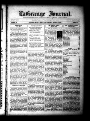 Primary view of object titled 'La Grange Journal. (La Grange, Tex.), Vol. 36, No. 43, Ed. 1 Thursday, October 28, 1915'.