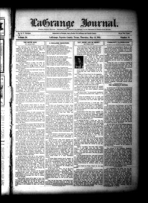 Primary view of object titled 'La Grange Journal. (La Grange, Tex.), Vol. 36, No. 19, Ed. 1 Thursday, May 13, 1915'.