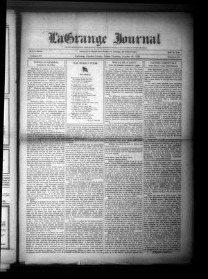 Primary view of object titled 'La Grange Journal (La Grange, Tex.), Vol. 49, No. 42, Ed. 1 Thursday, October 18, 1928'.