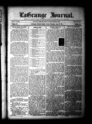 Primary view of object titled 'La Grange Journal. (La Grange, Tex.), Vol. 35, No. 26, Ed. 1 Thursday, June 25, 1914'.