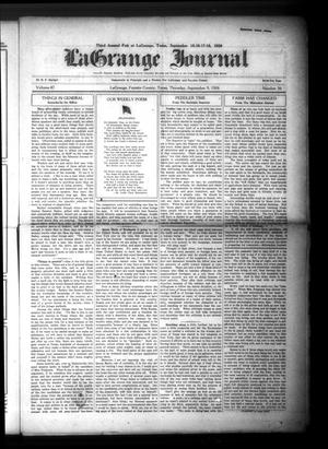 La Grange Journal (La Grange, Tex.), Vol. 47, No. 36, Ed. 1 Thursday, September 9, 1926