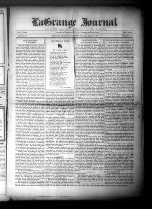 La Grange Journal (La Grange, Tex.), Vol. 50, No. 14, Ed. 1 Thursday, April 4, 1929