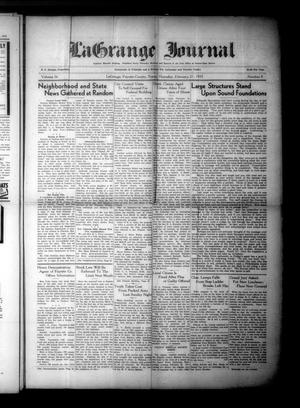 Primary view of object titled 'La Grange Journal (La Grange, Tex.), Vol. 56, No. 8, Ed. 1 Thursday, February 21, 1935'.