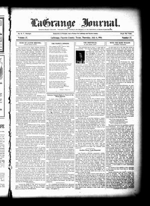 La Grange Journal. (La Grange, Tex.), Vol. 37, No. 27, Ed. 1 Thursday, July 6, 1916