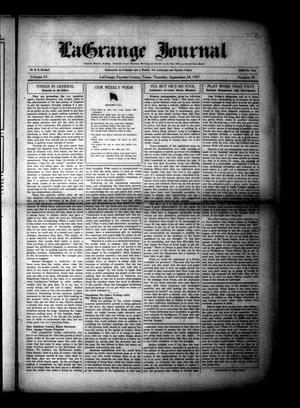 La Grange Journal (La Grange, Tex.), Vol. 52, No. 39, Ed. 1 Thursday, September 24, 1931