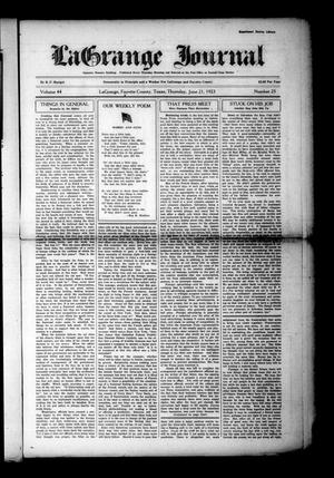 Primary view of object titled 'La Grange Journal (La Grange, Tex.), Vol. 44, No. 25, Ed. 1 Thursday, June 21, 1923'.